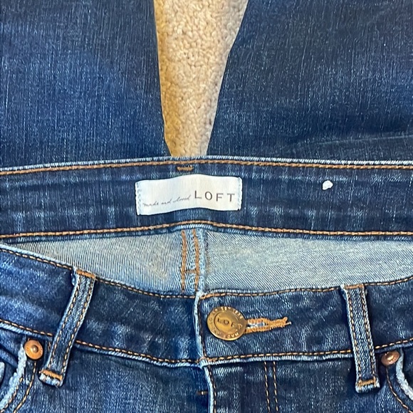 LOFT Dark Wash Curvy Skinny Jeans Size 27/4 - Picture 6 of 8